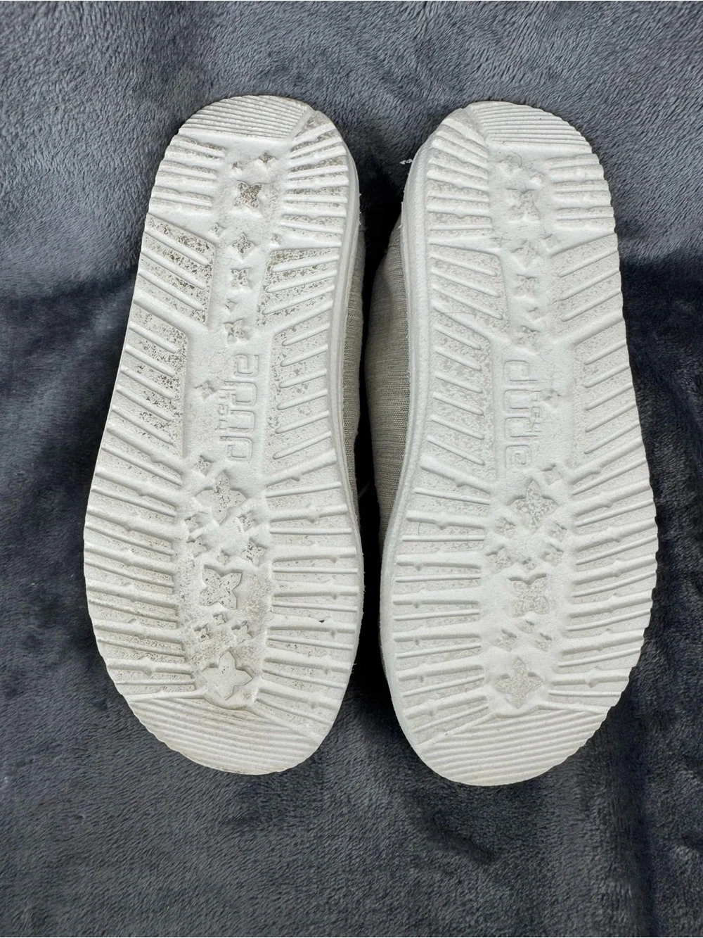 Girls Hey Dude Wendy Youth Linen Beige Slip On Loafer Shoe Size Y1